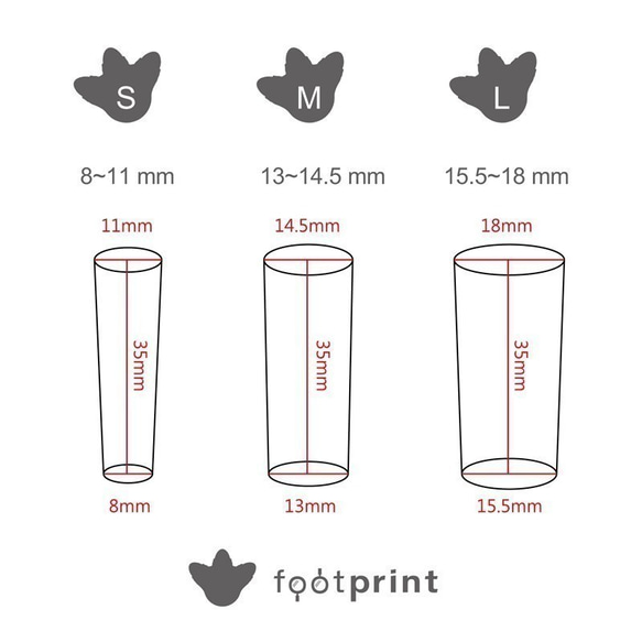 footprint-Dinosauria﹝足跡雨傘腳墊﹞/恐龍/【墨染色】/ S / ( 孔徑8~11 mm ) 第6張的照片