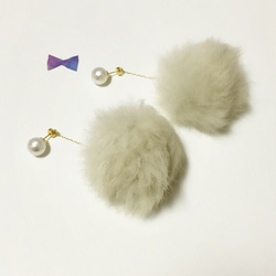 cotton pearl fur pierce 1枚目の画像