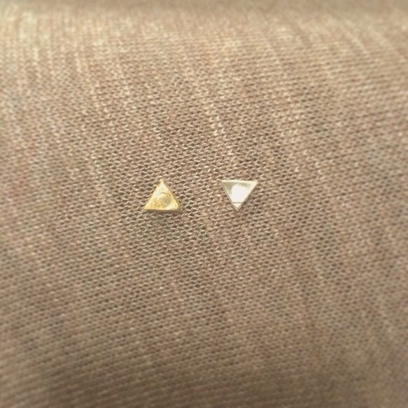 シルバーピアス ＊ triangle 1枚目の画像