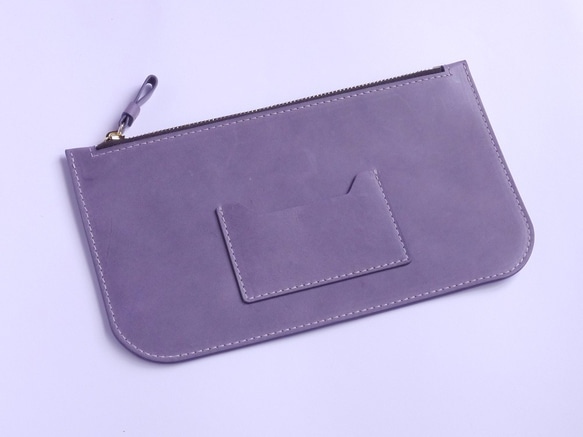 シンプルな本革パスポートバッグ・小物収納バッグ（マルチカラーオプション） 5枚目の画像