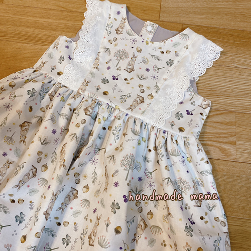 120㎝ ギャザーたっぷりワンピース milky rabbit 子供服 soraruna 通販 