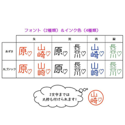 小さいハンコ　かわいい訂正印　名前　シャチハタ式スタンプ　ネーム印　ハート　音符　星　きらきら 3枚目の画像