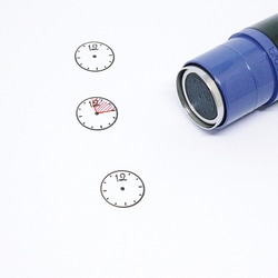 丸時計のハンコ　アナログ時計　スタンプ　スケジュール帳向け　家計簿　管理用 1枚目の画像