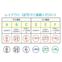 シャチハタ式スタンプ（シンプルな丸枠）可愛い文字で縦書き・横書き可能、10mm丸、ネーム印 / 認め印 / はんこ 2枚目の画像