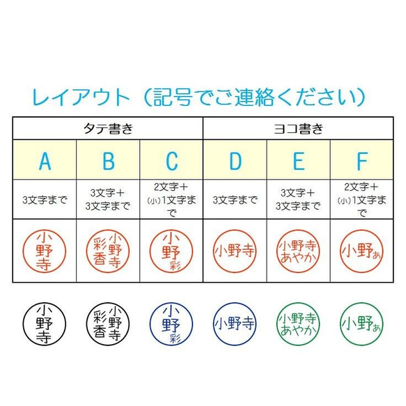 シャチハタ式スタンプ（シンプルな丸枠）可愛い文字で縦書き・横書き可能、10mm丸、ネーム印 / 認め印 / はんこ 2枚目の画像