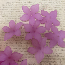 フラワーフレーム　ビーズ　10個 花型　薄い紫 2枚目の画像