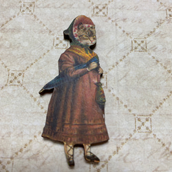 ウッドパーツ　木製　ネコ婦人 1枚目の画像