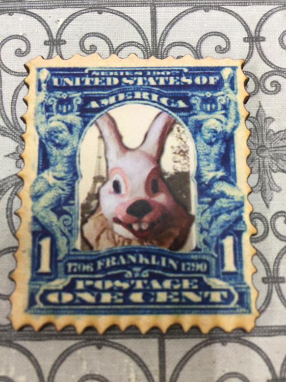 ウッドパーツ 切手 1枚目の画像