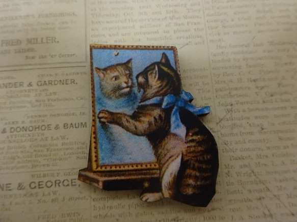 木製 ヴィクトリアン　猫　ネコ　WP-３６　⑦ 1枚目の画像