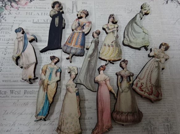 木製　ウッドパーツ　ヴィクトリアン　女性　ファッション　WP-35－④ 2枚目の画像