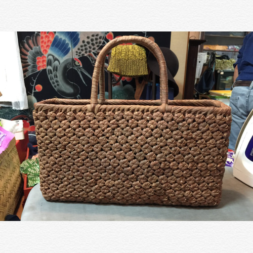 国産 山葡萄の蔓で編んだ特大カゴバック 山葡萄 かごバッグ 山ぶどう やま