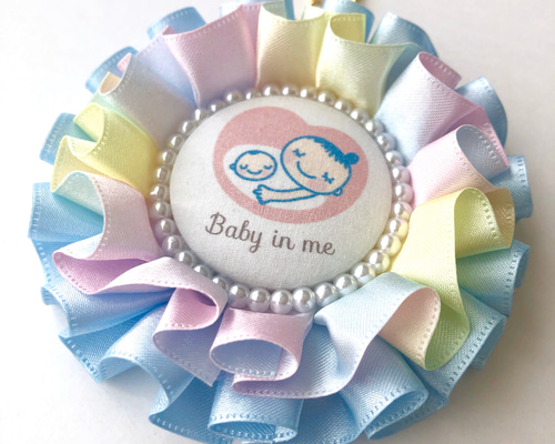 マタニティロゼット マタニティマーク ロゼット リボン モロッカン かわいい ちびすけ