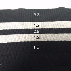 Rikaさまオーダー品【材料】子供用ライン入りリブニットL(裾用）黒×グレー 4枚目の画像