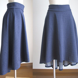 【型紙+作り方】 ニットで作るフィッシュテールスカート レディースS～３L 1枚目の画像