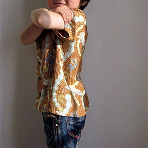【型紙+作り方】キッズアロハシャツ　子供用９０～１５０サイズ 4枚目の画像