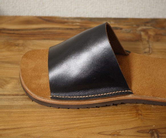 【SP-001】VAMP SANDAL - BLACK CHROMEXCEL 5枚目の画像