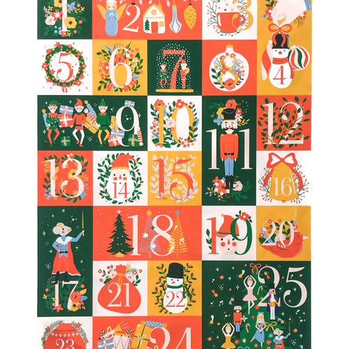 単品10枚】①アドベントカレンダー＆星 ＜A4両面デザインペーパー