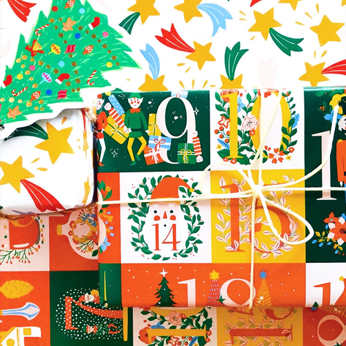 m　海外紙モノアドベントカレンダー moin moinアドベントカレンダー ボックス のみ 中身なし 紙箱 7×7×7cm