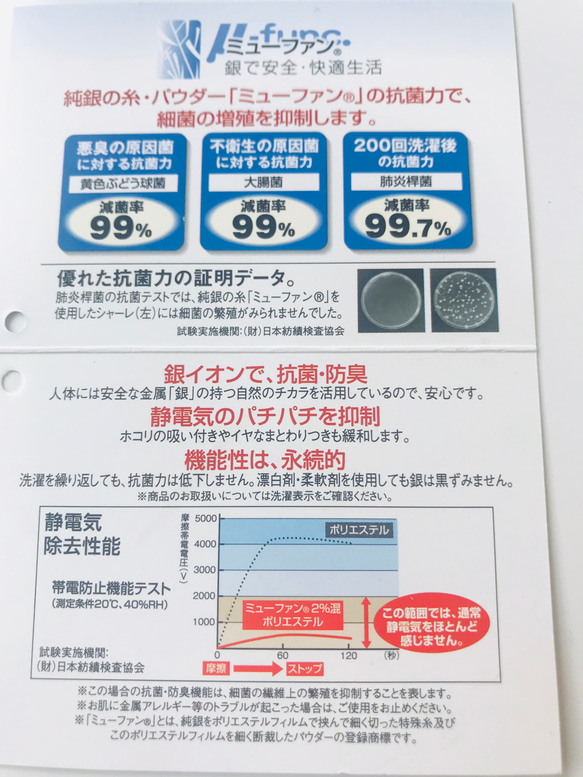 再販⑧熱がこもりにくいインナーマスク⭐︎ミューファン®︎さらし×ダブルガーゼのインナーマスクAg抗菌orオーガニック3枚 5枚目の画像