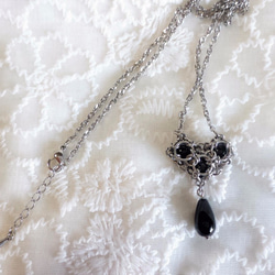 神秘的な愛 - 愛の真珠のネックレスステンレス鋼 3枚目の画像