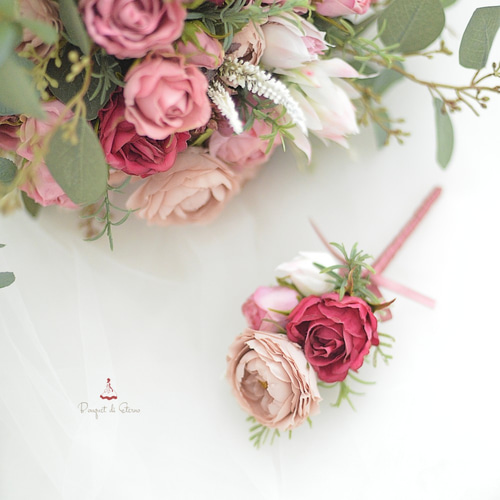 クラッチブーケpinkセルリア♪