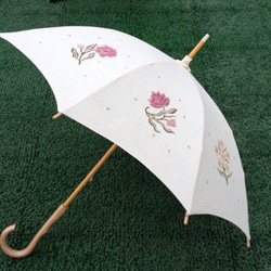 【受注生産】手描き更紗の日傘 和更紗柄 5枚目の画像