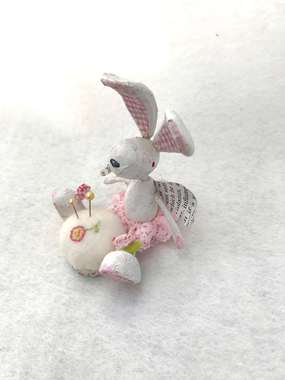 エンジェルうさぎのピンクッション (ピンク) 2枚目の画像