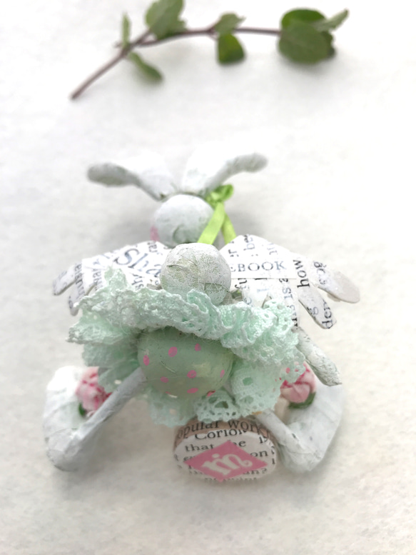 エンジェルうさぎのピンクッション (グリーン) 4枚目の画像