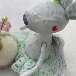 エンジェルうさぎのピンクッション (グリーン) 5枚目の画像