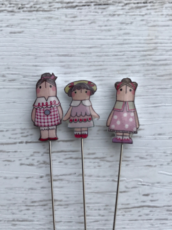 まち針、3dolls ピンク 1枚目の画像