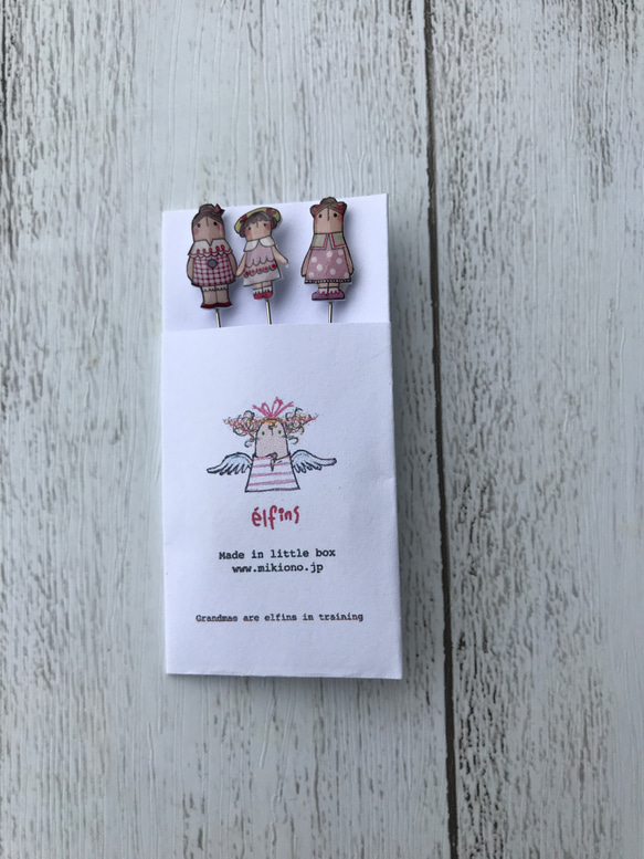 まち針、3dolls ピンク 2枚目の画像