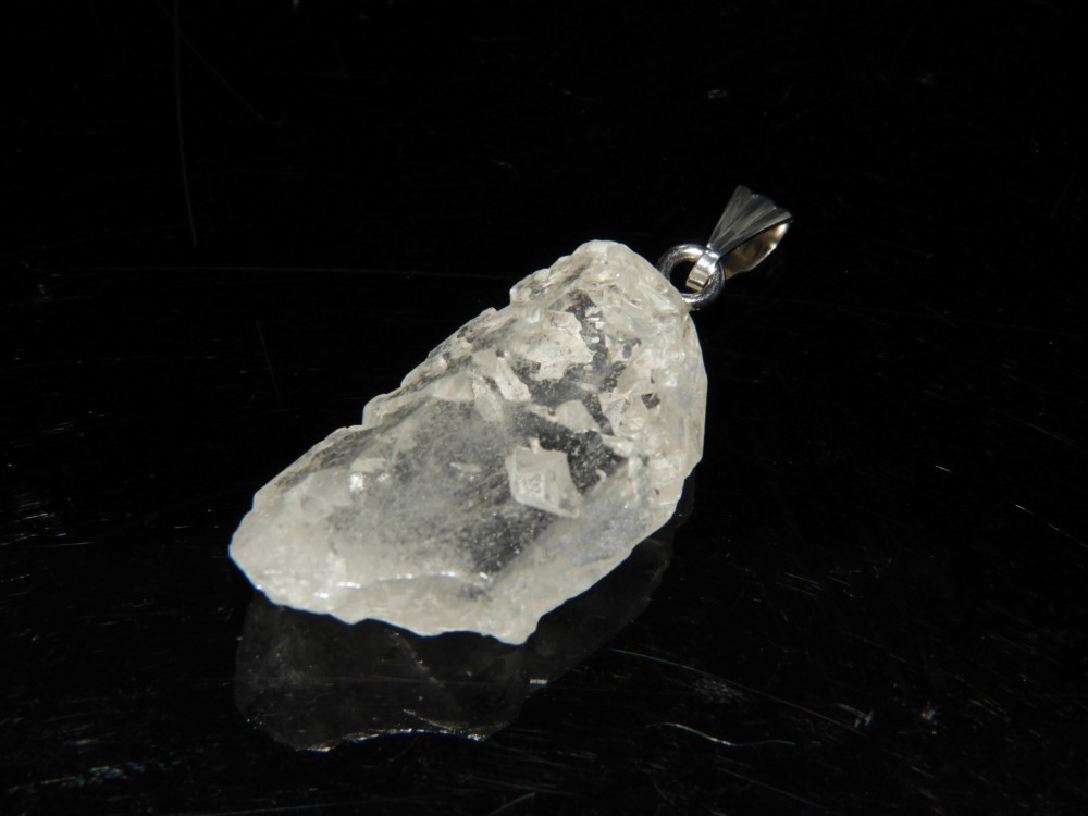 アイスクリスタルのインドヒマラヤ水晶原石ペンダント！メイドインジャパン！　天然石　ヒマラヤ20