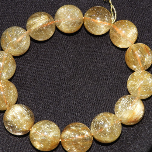 良質,中玉】エンジェルヘアルチル ブレスレット 美品 希少 金運 仕事運