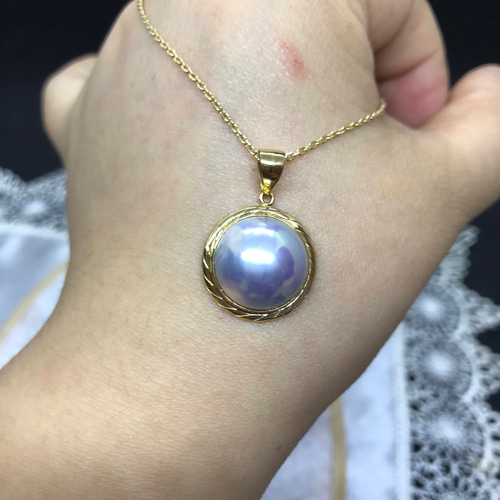 13mmマベパールペンダントトップ18k ネックレス・ペンダント 