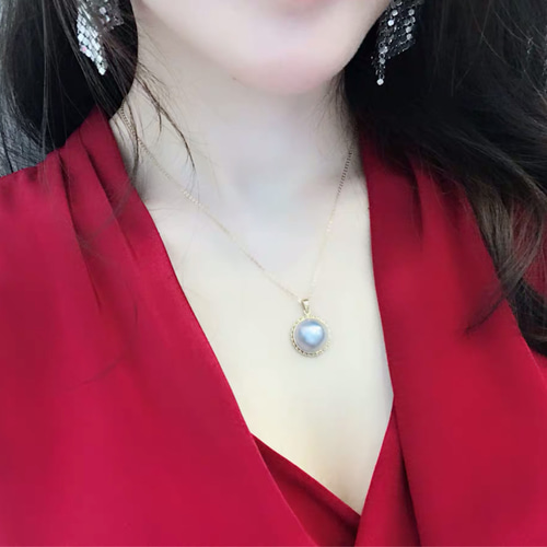 13mmマベパールペンダントトップ18k ネックレス・ペンダント 13mmマベパールペンダントトップ18k ネックレス・ペンダント