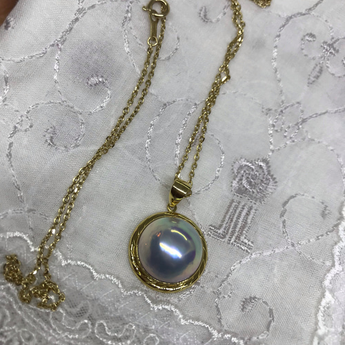 13mmマベパールペンダントトップ18k ネックレス・ペンダント 13mmマベパールペンダントトップ18k ネックレス・ペンダント