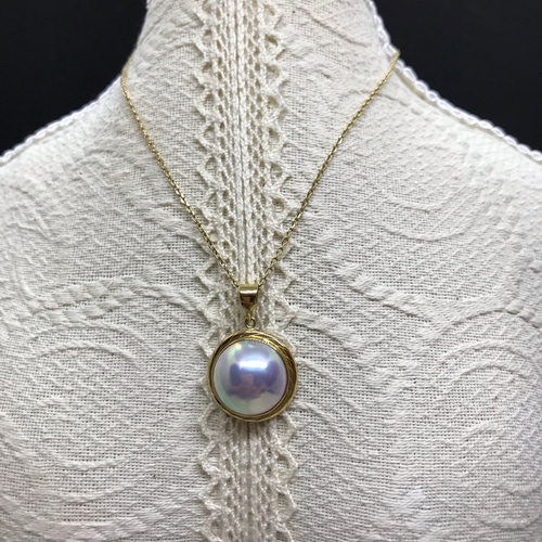 13mmマベパールペンダントトップ18k ネックレス・ペンダント 13mmマベパールペンダントトップ18k ネックレス・ペンダント