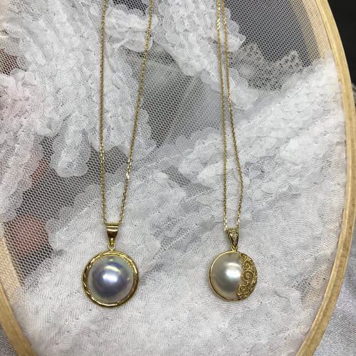 13mmマベパールペンダントトップ18k ネックレス・ペンダント 13mmマベパールペンダントトップ18k ネックレス・ペンダント