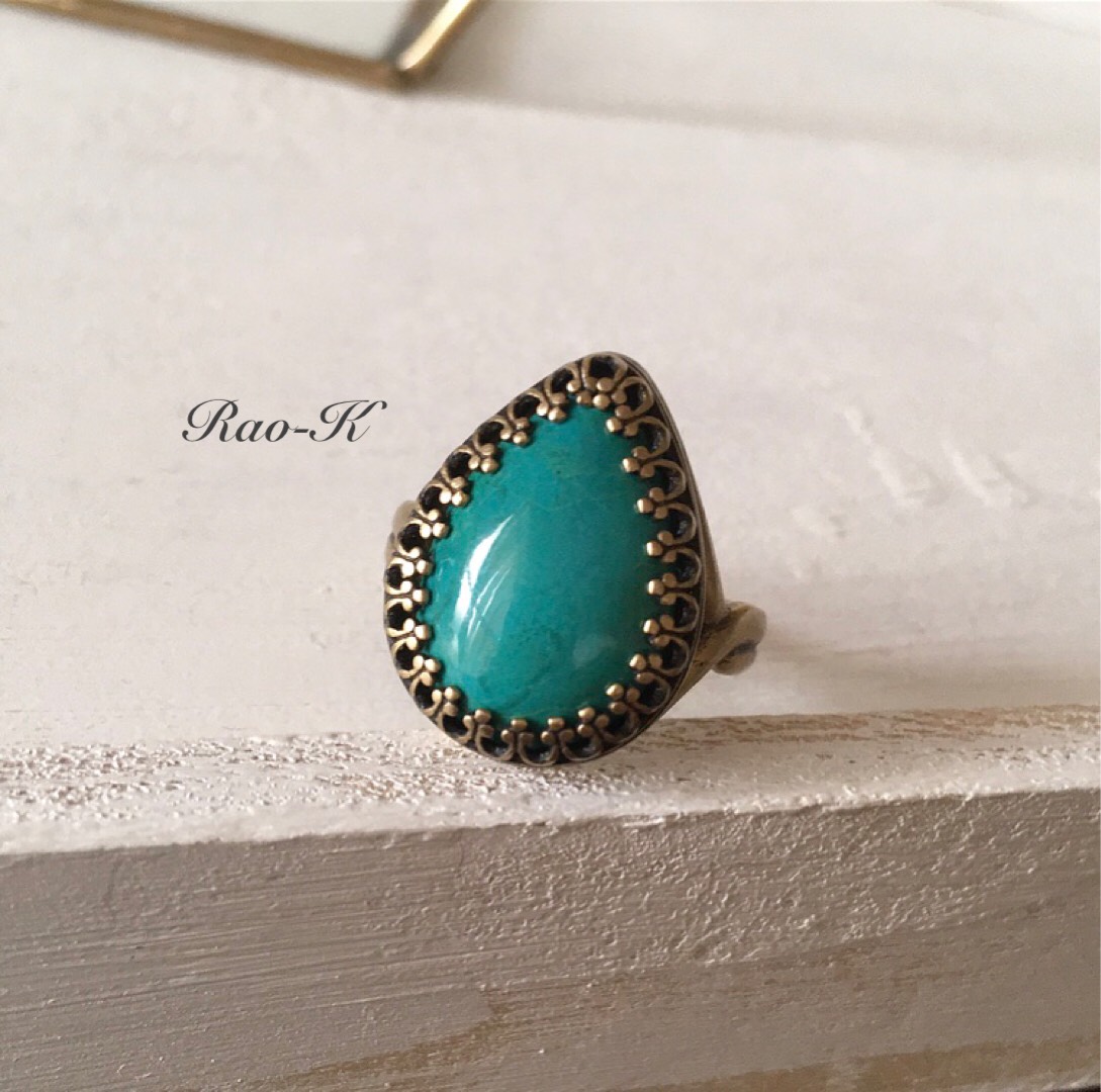 ✨always be yourself！アンティーク調リング〜クリソコラ