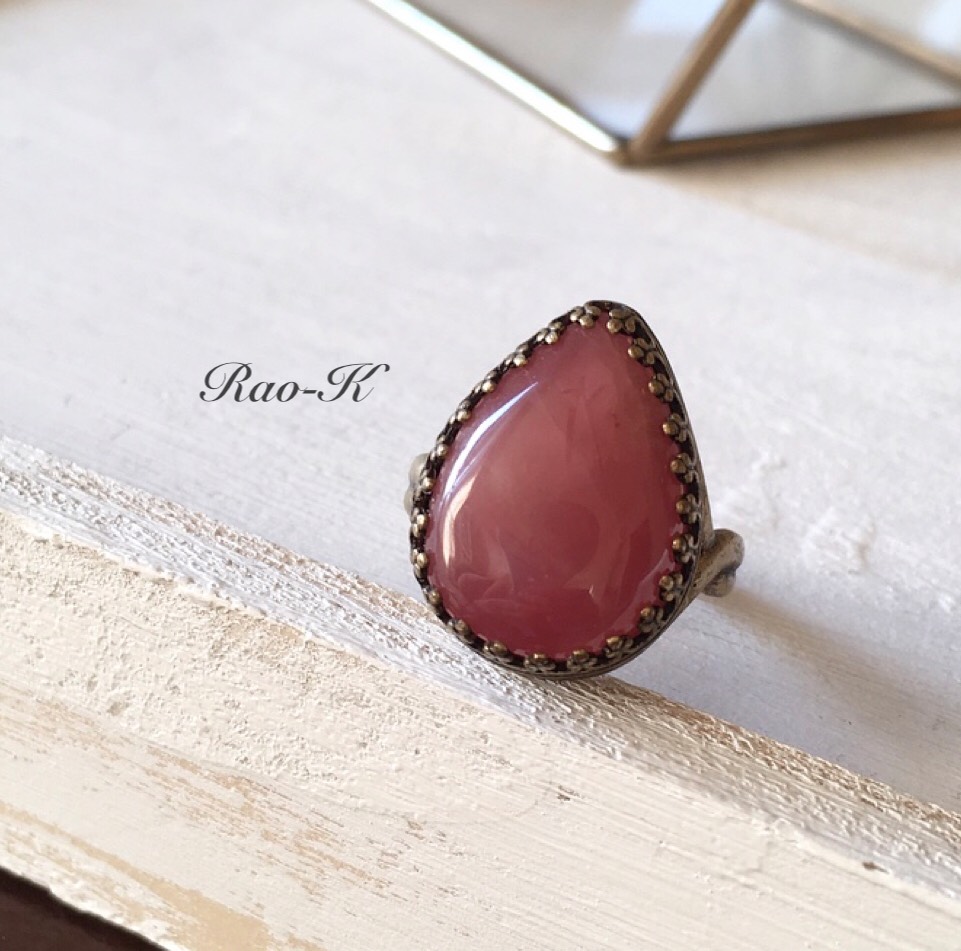 ✨ヨーロピアン・アンティーク調リング〜インカローズ