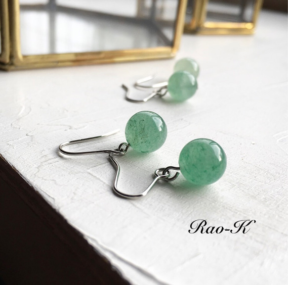✨silver925フックサイトインクォーツのピアス/イヤリング