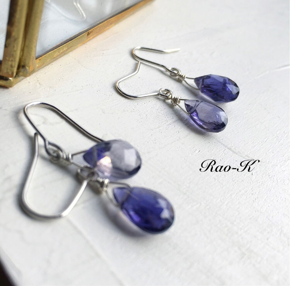 ✨silver925アイオライトのピアス/イヤリング ピアス（フック