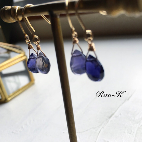 ✨silver925アイオライトのピアス/イヤリング ピアス（フック