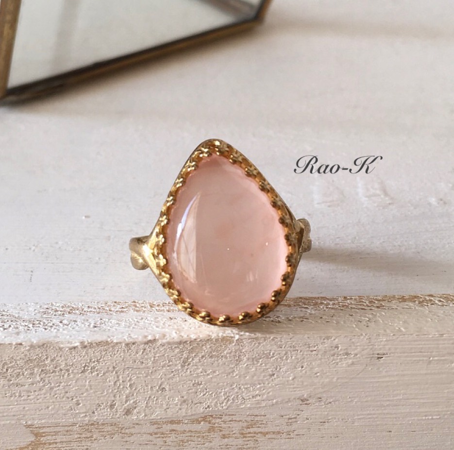 ✨ヨーロピアン・アンティーク・リング〜ディープローズクォーツ