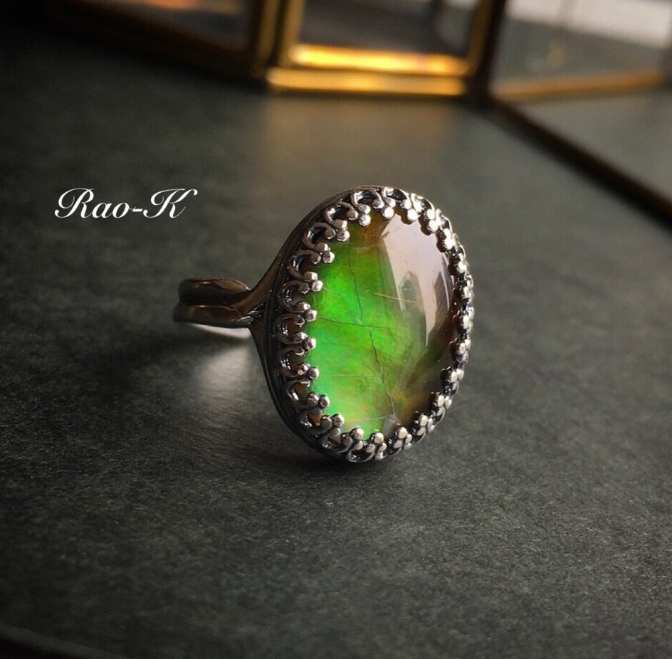 ✨always be yourself!アンティーク調リング〜アンモライト