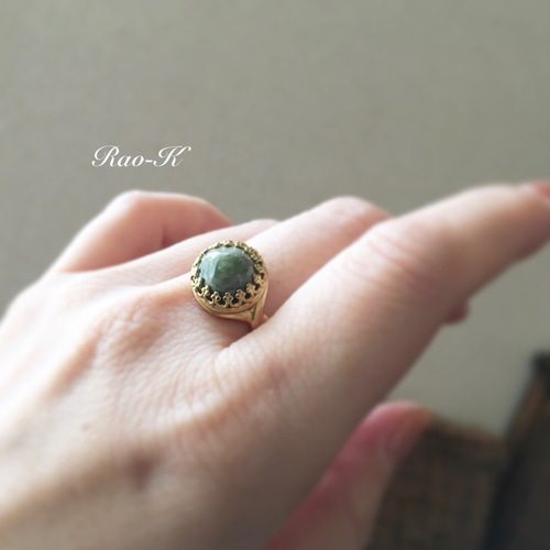 ✨always be yourself!アンティークリング〜日高翡翠 指輪