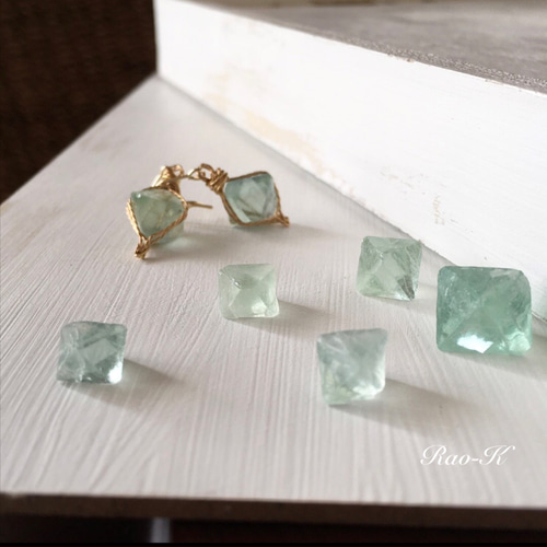✨14kgf原石ピアス/イヤリング✨フローライト ピアス(フック ✨14kgf原石ピアス/イヤリング✨フローライト ピアス(フック