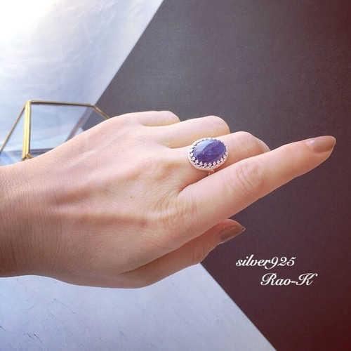 silver925大人のアンティーク調リング〜タンザナイト 指輪・リング Rao