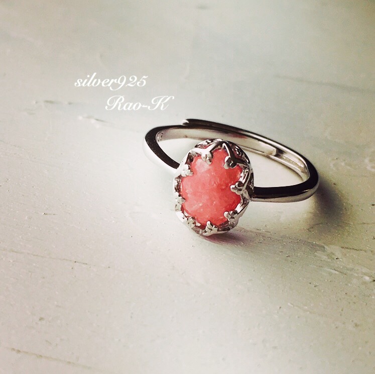 ✨silver925大人のアンティーク調リング〜インカローズ