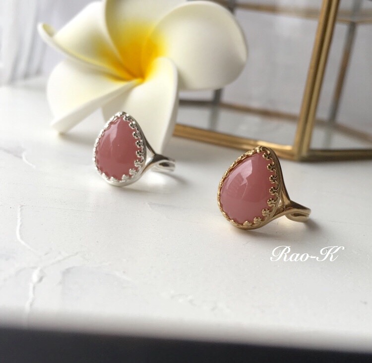 ✨ヨーロピアン・アンティーク調リング〜ピンククォーツ